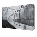 DekorSevgisi - Sokak Lambaları Canvas Tablo - 120x80