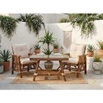 Dekorzade 2 Kişilik Balkon Bahçe Teras Masa Takımı Oturma Grubu 2 Kişilik Bistro Set Ceviz