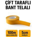 Dekoset Çift Taraflı Bant Telalı (5 Cm Genişlik- 100 Metre Uzunluk) - 5 x 10000 cm