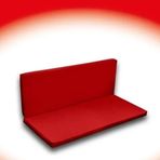 Dekosoy Arkalıklı 110x50x5 cm Kırmızı Bank Minderi