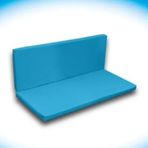 Dekosoy Arkalıklı 110x50x5 cm Turkuaz Bank Minderi