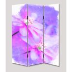 Dekoyes Flower 3 Kanat Tekerlekli Kanvas Paravan - 120 x 180 cm
