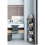 Dekozum 4 Raflı Banyo Rafı Köşe Metal Çok Amaçlı Dekoratif Raf - Atlantik Çam