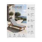 DEKOZUM AQUA RELAX Şezlong Minderi Sıvı Geçirmez Leke Tutmaz Bahçe Plaj Şezlong Minderi Sünger 180-55-5cm