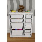 DEKOZUM KİDS 10 Sepetli Dolap Çok Amaçlı Dolap Oyuncak Dolabı Kiler Dolabı Organizer Box