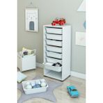 Dekozum Kids 8 Sepetli Oyuncak Dolabı Organizer Saklama Depolama Box Beyaz Beyaz - Renkli
