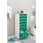 Dekozum Kids Modern 8 Sepetli Gülenyüzlü Oyuncak Dolabı 109 cm Renkli Suntalam Organizer