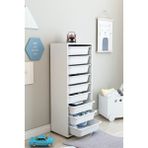 Dekozum Kids Modern Tasarımlı 9 Sepetli Oyuncak Dolabı Organizer Beyaz 122x30x45 cm Dayanıklı - Renkli