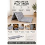 DEKOZUM KONFORİX Deluxe Süngerli Katlanır Yatak, Yer Yatağı, Misafir Yatağı, Kamp Yatağı, Sünger Yatak,180X70X6 CM GRİ