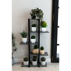 DEKOZUM SOFİA Metal Çiçeklik Saksılık Çiçek Saksı Standı Saksı Rafı Organizer ANTRASİT