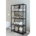 Dekozum Stark Banyo Rafı Banyo Dolabı Dekoratif Çok Amaçlı Raf 150X56 cm - Siyah