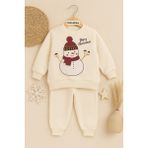 DeKuBaby Yılbaşı Temalı Bebek-Çocuk 2'li Eşofman Takımı ( Sweatshirt-Beli Lastikli Eşofman Altı ) - 1 Yaş