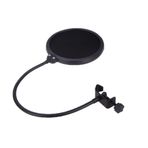 Delaman Microphoneaccory 2 adet Mikrofon Mikrofon Vida Somun Dişli Adaptörü, 3/8 "ila 5/8" Konnektör, Çift Katmanlı Ayarlanabilir Şaft, Kayıt, Konuşma, Şarkı Söyleme için Esnek Mikrofon Pop Filtresi