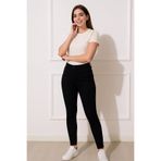 DELDNM Bagy Kadın Siyah Yüksek Bel Likralı Esnek Solmaz Fit Rahat Skinny Dar Paça Jeans Kot Pantolon