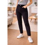DELDNM Scarlet Kadın Siyah Yüksek Bel Likralı Trend Mom Jean