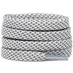 DELELE 2 Çift Yansıtıcı Ayakkabı Bağcığı Düz Emniyet Bağcıkları, Ayakkabılar, Spor Ayakkabılar, Botlar için, 01 Beyaz, 47 inches(120CM)