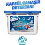 Delete Kapsül Çamaşır Deterjanı 1 Litre - Renkliler ve Beyazlar İçin 33 Yıkama Pratik Kullanım - Mavi