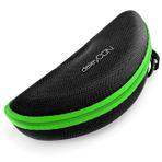 deleyCON Gözlük Kılıfı zor Olay sert Kabuklar Durum Gözlük Cebi Gözlük Kutusu Ciltli Cep Gözlük Okuma Gözlüğü Güneş Gözlüğü Gözlük Temizleme Bezi - Siyah Yeşil