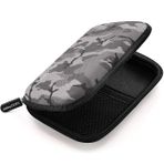 deleyCON Sabit disk çantası HDD Case - 2,5 inç sabit disk ve SSD için - sağlam ve darbeye dayanıklı - 2 iç bölme file cep - siyah/kamuflaj