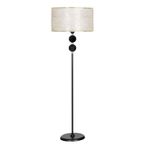Delhi Siyah 2 Top Kristal Taşlı Metal Lambader Sarı Kırçıl Modern Salon Lambası