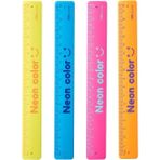 Deli 6206 Neon Color Silikon Cetvel 18 cm