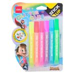 Deli A71301 6'lı Neon Renk 12 ml Simli Yapıştırıcı