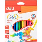 Deli Color Run Keçeli Kalem Karton Kutu 12’li C10000