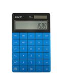 Deli Hesap Makinesi 12 digit Mavi