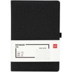 Deli Kumaş Kaplama Siyah A5 96 Yaprak Çizgili Defter N118L