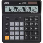 Deli M01020 Masa Üstü Hesap Makinesi 12 Haneli Siyah İki Güçlü Fonksiyonlu Ekran Tipi