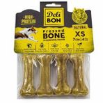 Delibon 7 cm XS Boy 4'lü Paket Naturel Deri Press Köpek Kemik
