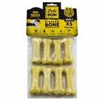 Delibon 8x7 cm Xs Boy Beyaz Deri Press Köpek Kemik