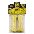 Delibon Beyaz 12 cm S Boy 2'li Paket Deri Press Köpek Kemik