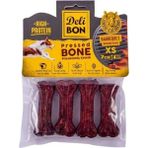 Delibon Deri Pres Kemik Köpek Ödülü Barbekü 7 Cm (4'Lü)