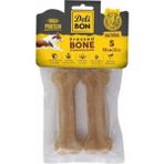 Delibon Deri Pres Kemik Köpek Ödülü Naturel 12 cm (2'li) - 1 Adet - Çok Renkli