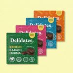 Delidates Şeker İlavesiz Doğal Çikolata 4'lü Tadım Seti 40 gr Sade Fındıklı Portakallı Bademli Deniz Tuzlu