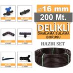 Delikli 200 Metre Damla Sulama Sistemi Ve Ek Parçaları