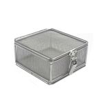 Delikli Sepetler, Kapaklı Cerrahi Alet Sterilizasyon Sepeti, Yıkama Parçaları için Mesh Delikli Tepsi, 6x6x5cm, 1mm Mesh, Ameliyathane için, Diş Kliniği