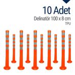 Delinatör 100 x 8 cm 10 Adet, Esnek Duba