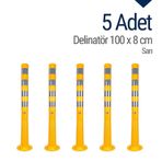 Delinatör 100 x 8 cm Sarı 5 Adet, Esnek Duba