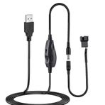 Delinx 12V Fan Hız Kontrolörü, Fan Güç Adaptörü, USB 5V Step UP DC 12V Adaptöre Güçlendirme, 5-12V Ayarlanabilir, 3/4 Pin Fan Konektör Kablosu, 1,5 m Uzunluk