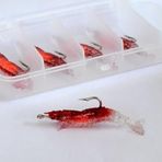 Delitay Balıkçılık Captain 3062 Silikon Karides 5.5cm Suni Yem 5'li Kutu (03)