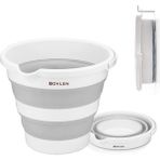 Delixa 12 Litre Katlanabilir Kova - Akordiyon Katlanır Kova - Araba Kovası - Gri - 32.5 x 27.5 x 6 cm - Pp+