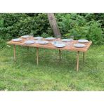 Delixa Katlanır Kamp, Piknik ve Bahçe Masası 75X200 cm - Ceviz Renk - Standart
