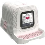 Delixa M-Pets Suez Rattan Kapalı Kedi Tuvaleti White/pink 69X42X41CM