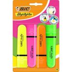 Delixa Marking Flat Higlighter Fosforlu Kalem 4'lü Blister, 4 Renk (Sarı, Turuncu, Pembe, Yeşil), Su Ba - Standart
