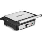 Delixa SSM-2590 Inox Izgara Tost Makinesi, 2000 W, 180° Açılabilir Gövde, Alüminyum Plaka, 6 Dilim Kapasite - Standart