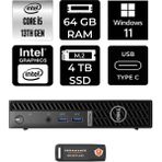 Dell Optiplex 7010MFF i5 13500T Mini PC 64GB RAM 4TB SSD Win11 Pro + Per4 USB N002O7010MFFP450