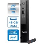 Dell Pc Pro Mıcro Qcm1250 Intel® Ultra 5 235T 48Gb Ddr5 2Tb Ssd Intel® Graphics Wın11home Mini Masaüstü Bilgisayar Bto106h19+Zettausbbellek