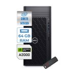 Dell Precision 3680 I9-14900 Vpro 64GB Ddr5 512GB SSD Nvidia RTX2000/16 GB Windows 11 Pro Masaüstü Bilgisayar LG16IAX10HP21 + Zettausbbellek